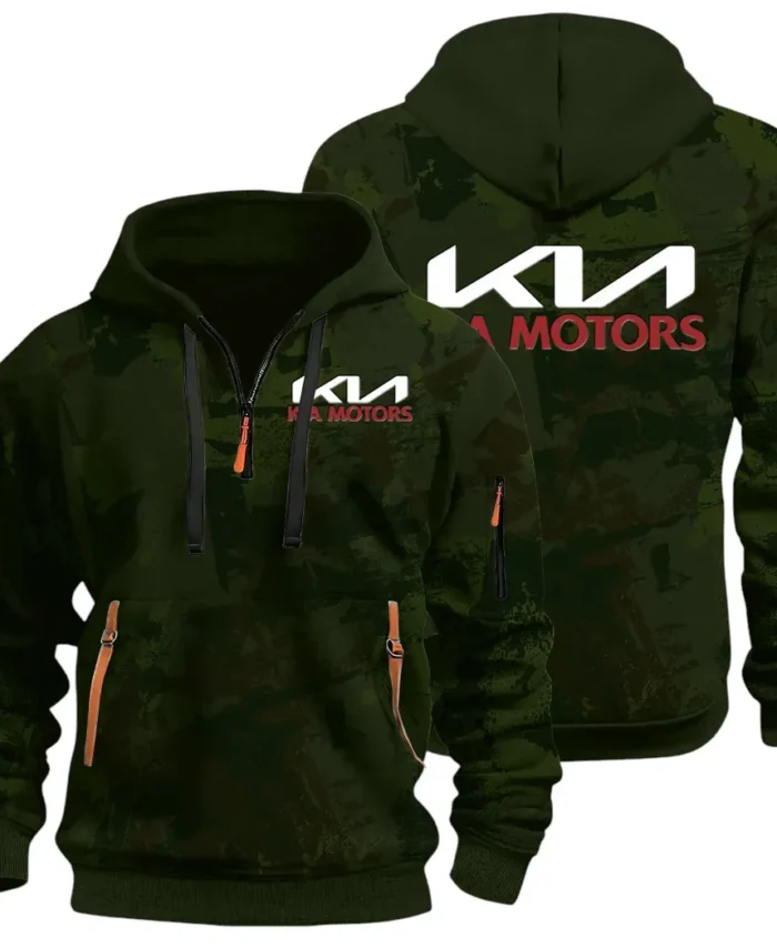 Reliable Automobile Hoodie Half Zip 3D Print, Urban Casual Comfort Hoodie CAR514 - Green