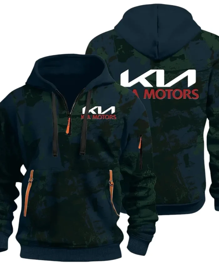 Reliable Automobile Hoodie Half Zip 3D Print, Urban Casual Comfort Hoodie CAR514 - Navy