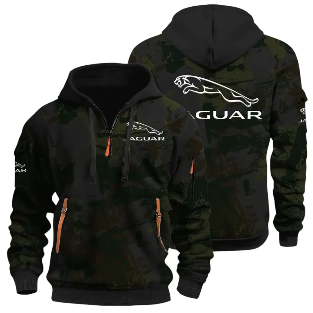 Elegant Road Car Hoodie Half Zip 3D Print, Comfortable Daily Wear CAR514 - Black