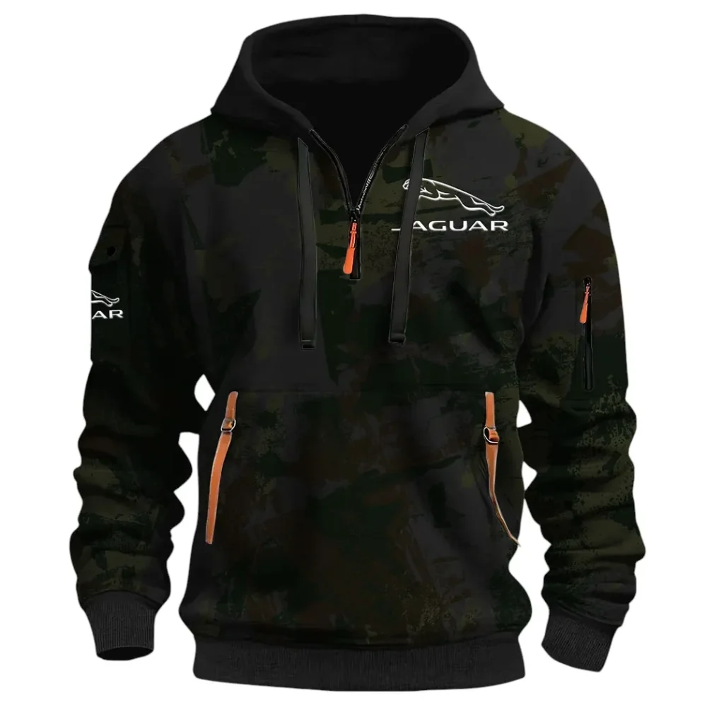 Elegant Road Car Hoodie Half Zip 3D Print, Comfortable Daily Wear CAR514 - Black - Image 2