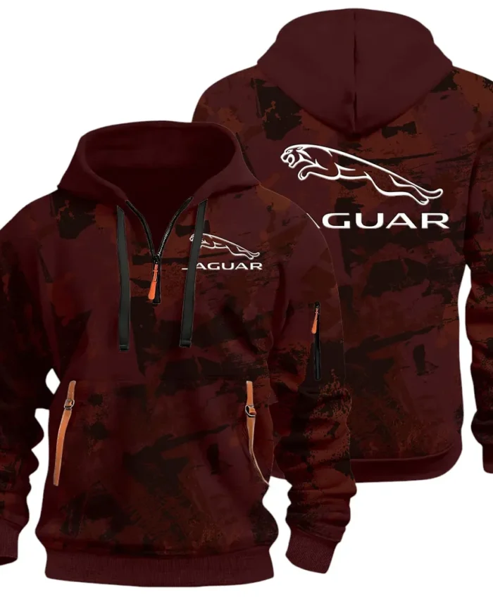 Elegant Road Car Hoodie Half Zip 3D Print, Comfortable Daily Wear CAR514 - Dark Red