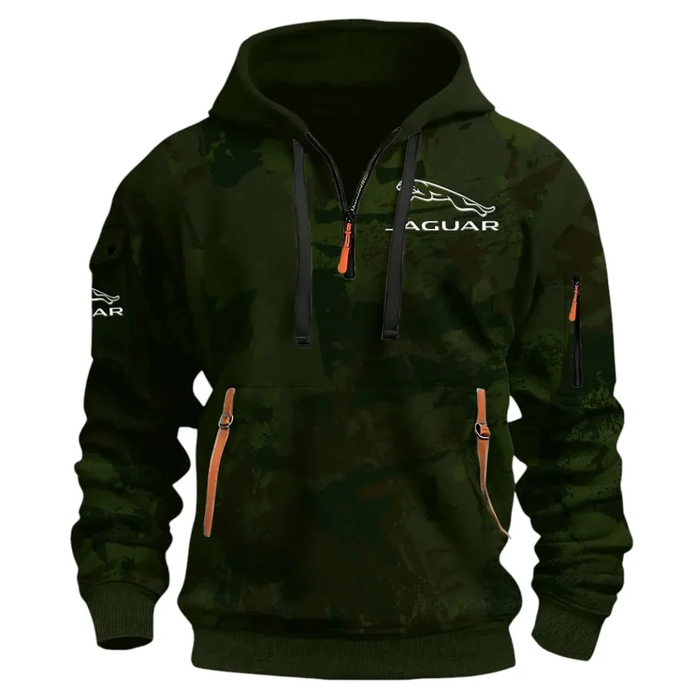 Elegant Road Car Hoodie Half Zip 3D Print, Comfortable Daily Wear CAR514 - Green - Image 2