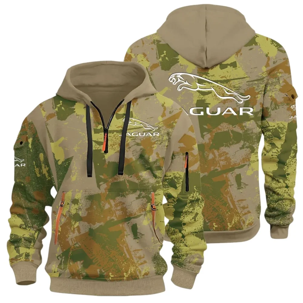 Elegant Road Car Hoodie Half Zip 3D Print, Comfortable Daily Wear CAR514 - Khaki