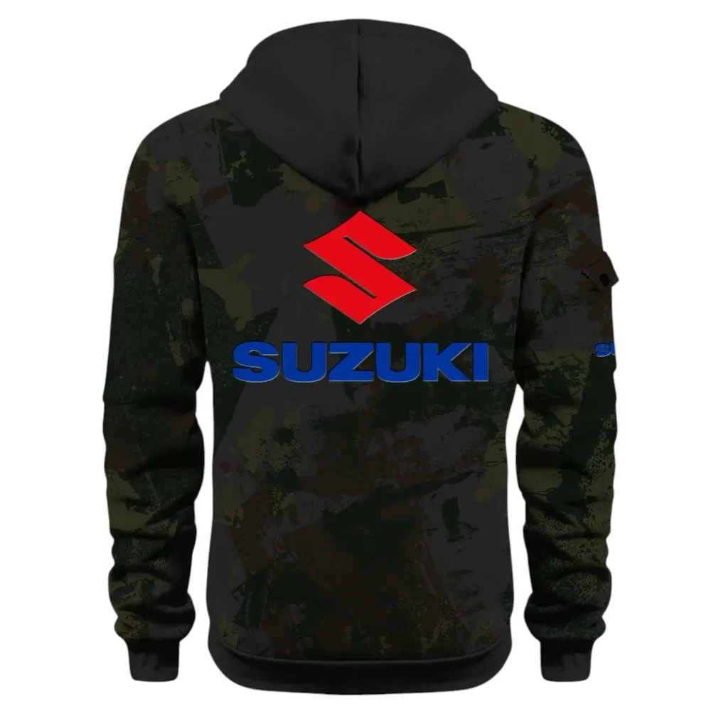 Racing Vibe Hoodie Half Zip 3D Print, Sporty & Street-Ready Hoodie CAR514 - Black - Image 3