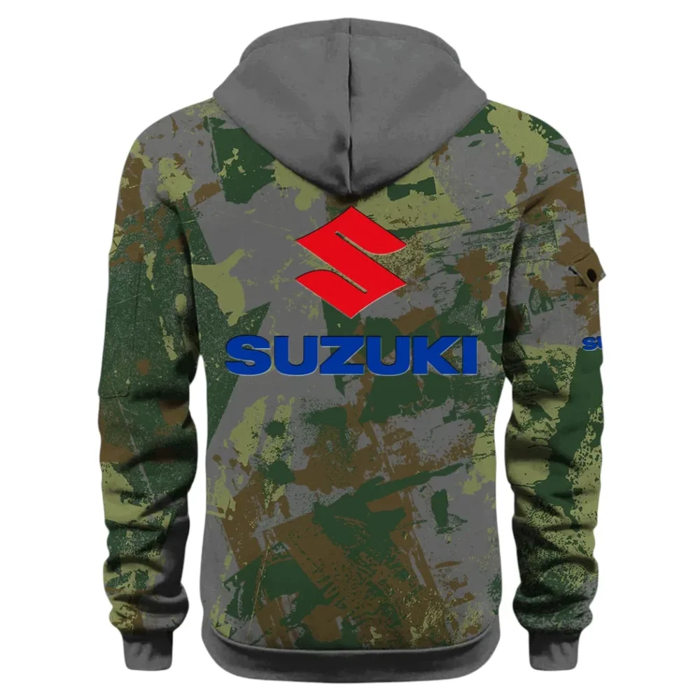 Racing Vibe Hoodie Half Zip 3D Print, Sporty & Street-Ready Hoodie CAR514 - Dark Gray - Image 3