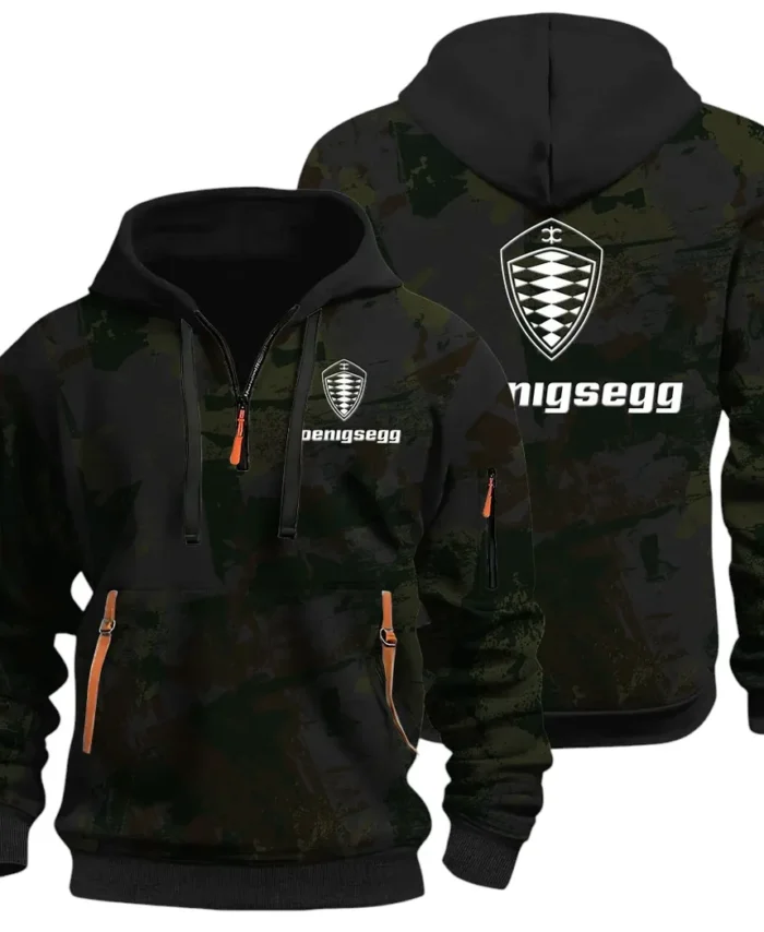 Extreme Speed Vehicle Hoodie Half Zip 3D Print, Urban Style & Relaxed Fit Hoodie CAR514 - Black