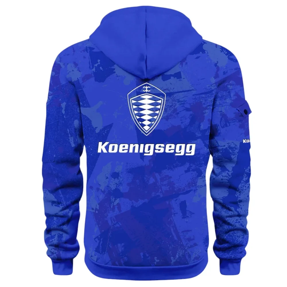 Extreme Speed Vehicle Hoodie Half Zip 3D Print, Urban Style & Relaxed Fit Hoodie CAR514 - Blue - Image 3
