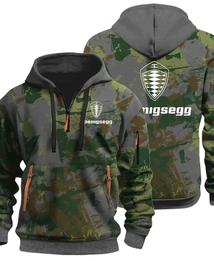Extreme Speed Vehicle Hoodie Half Zip 3D Print, Urban Style & Relaxed Fit Hoodie CAR514 - Dark Gray