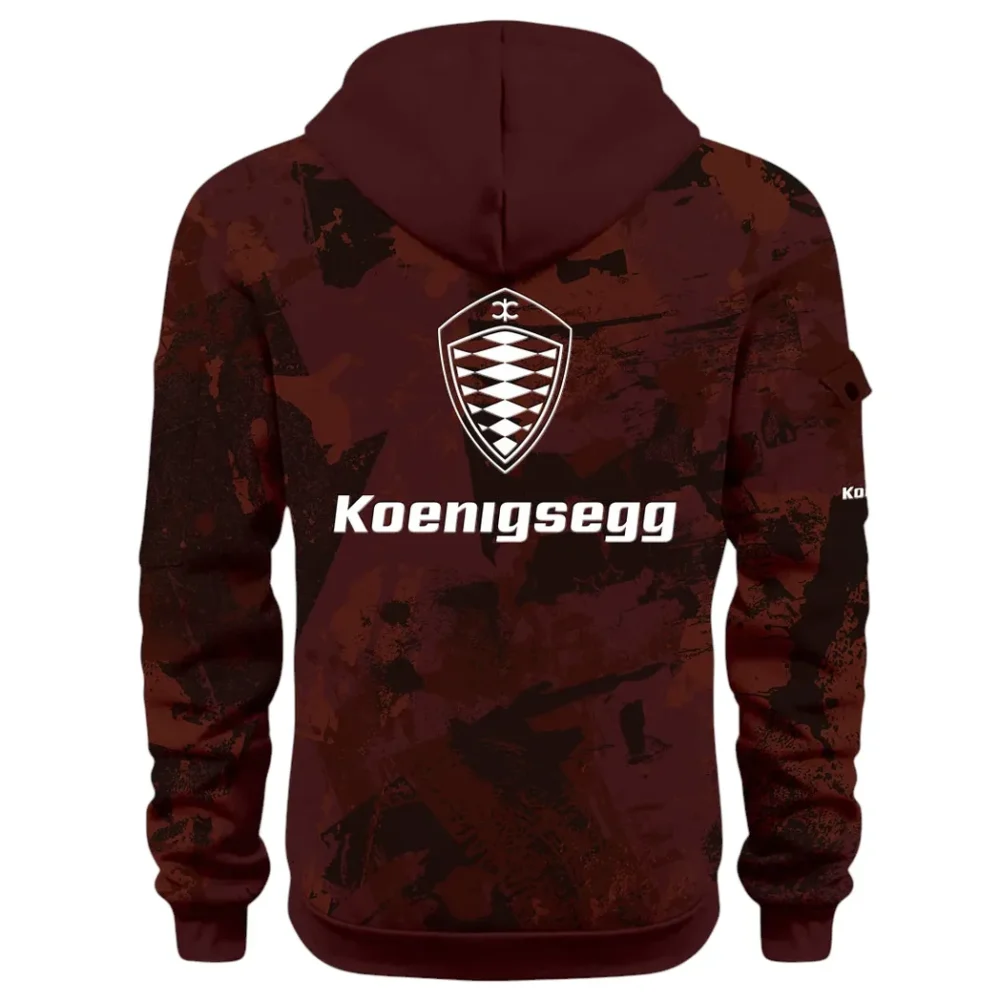 Extreme Speed Vehicle Hoodie Half Zip 3D Print, Urban Style & Relaxed Fit Hoodie CAR514 - Dark Red - Image 3