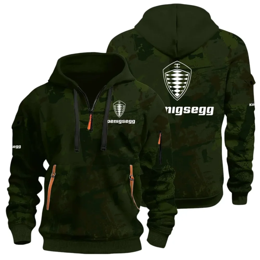 Extreme Speed Vehicle Hoodie Half Zip 3D Print, Urban Style & Relaxed Fit Hoodie CAR514 - Green