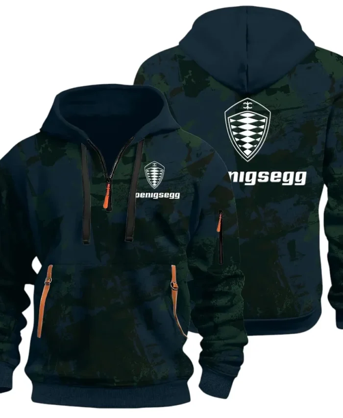 Extreme Speed Vehicle Hoodie Half Zip 3D Print, Urban Style & Relaxed Fit Hoodie CAR514 - Navy