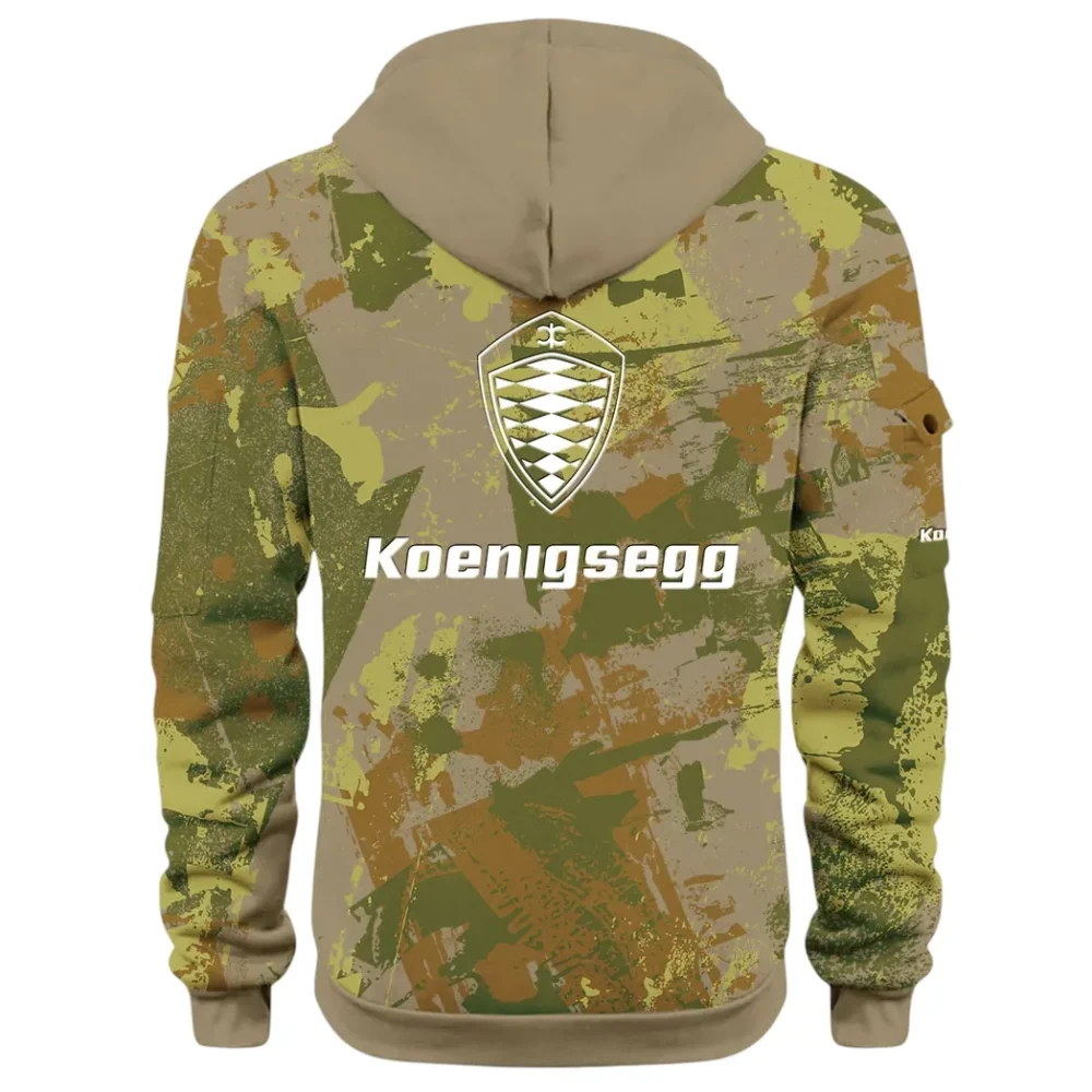 Extreme Speed Vehicle Hoodie Half Zip 3D Print, Urban Style & Relaxed Fit Hoodie CAR514 - Khaki - Image 3