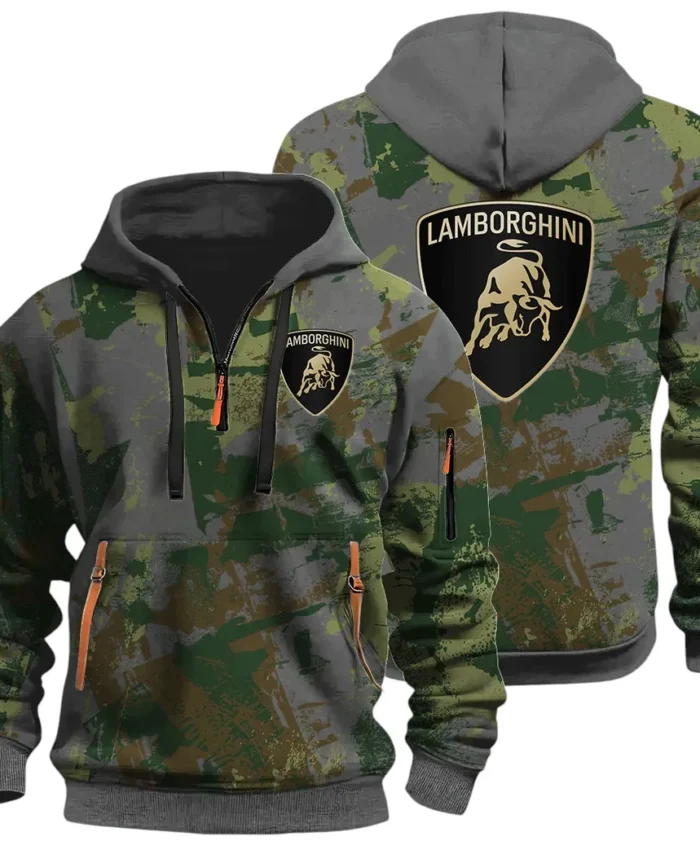 Iconic Supercar Ride Hoodie Half Zip 3D Print, Sporty & Casual Everyday Wear Hoodie CAR514 - Dark Gray
