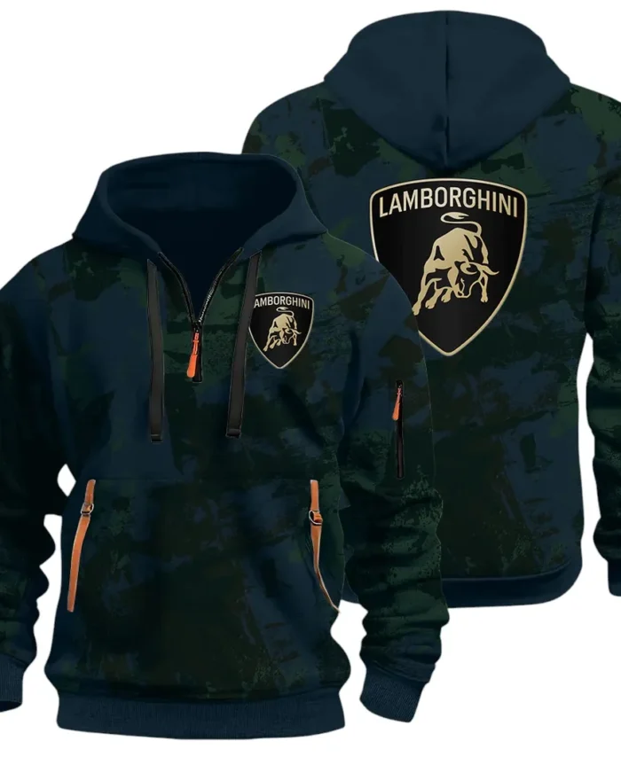 Iconic Supercar Ride Hoodie Half Zip 3D Print, Sporty & Casual Everyday Wear Hoodie CAR514 - Navy
