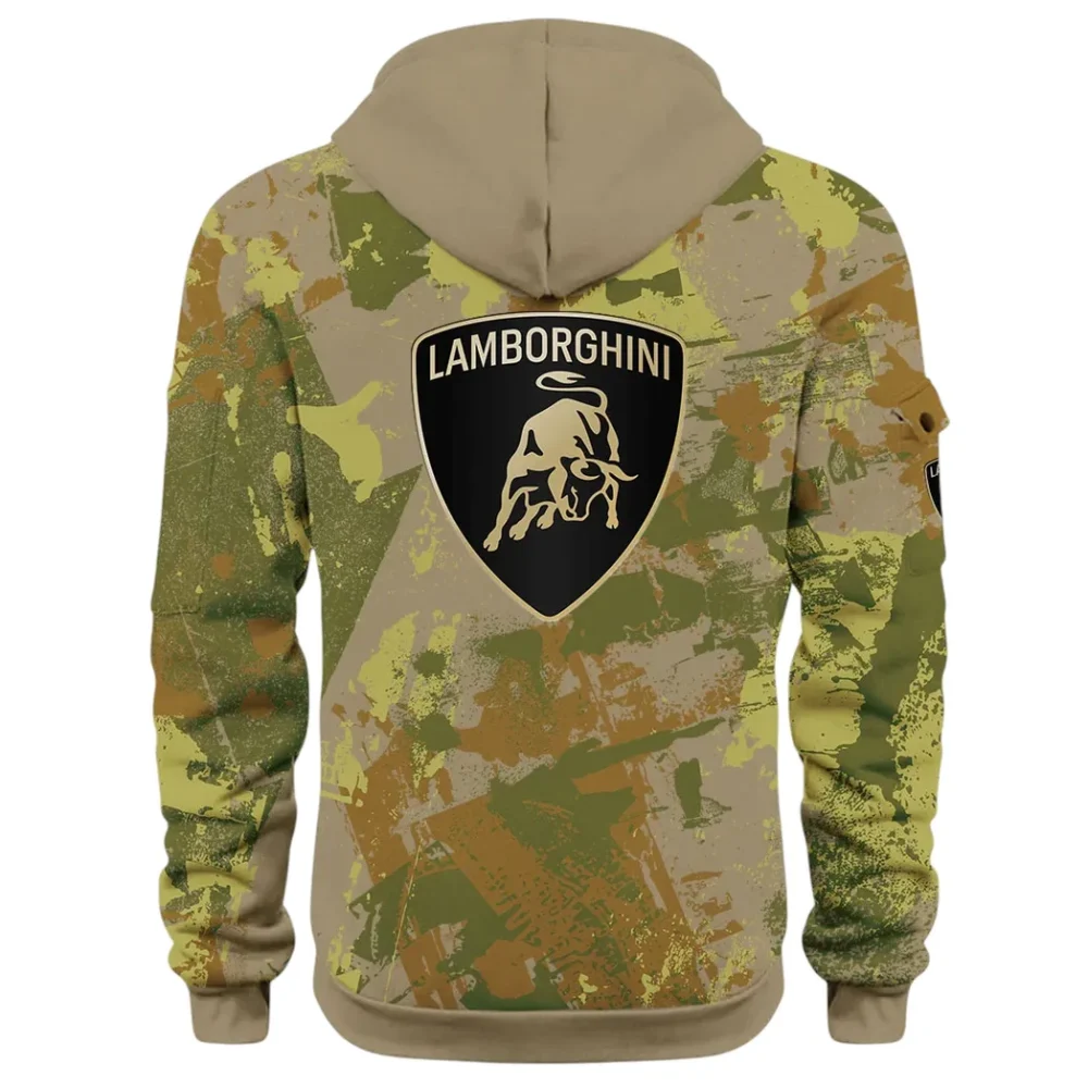 Iconic Supercar Ride Hoodie Half Zip 3D Print, Sporty & Casual Everyday Wear Hoodie CAR514 - Khaki - Image 3