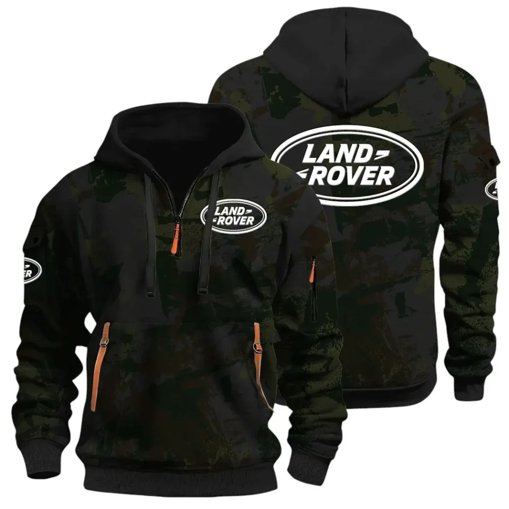 Premium Off-Road Ride Hoodie Half Zip 3D Print, Streetwear Casual Look Outfit CAR514 - Black