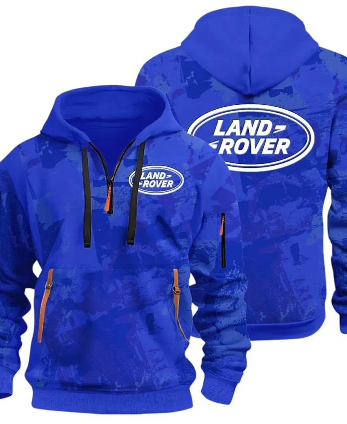 Premium Off-Road Ride Hoodie Half Zip 3D Print, Streetwear Casual Look Outfit CAR514 - Blue