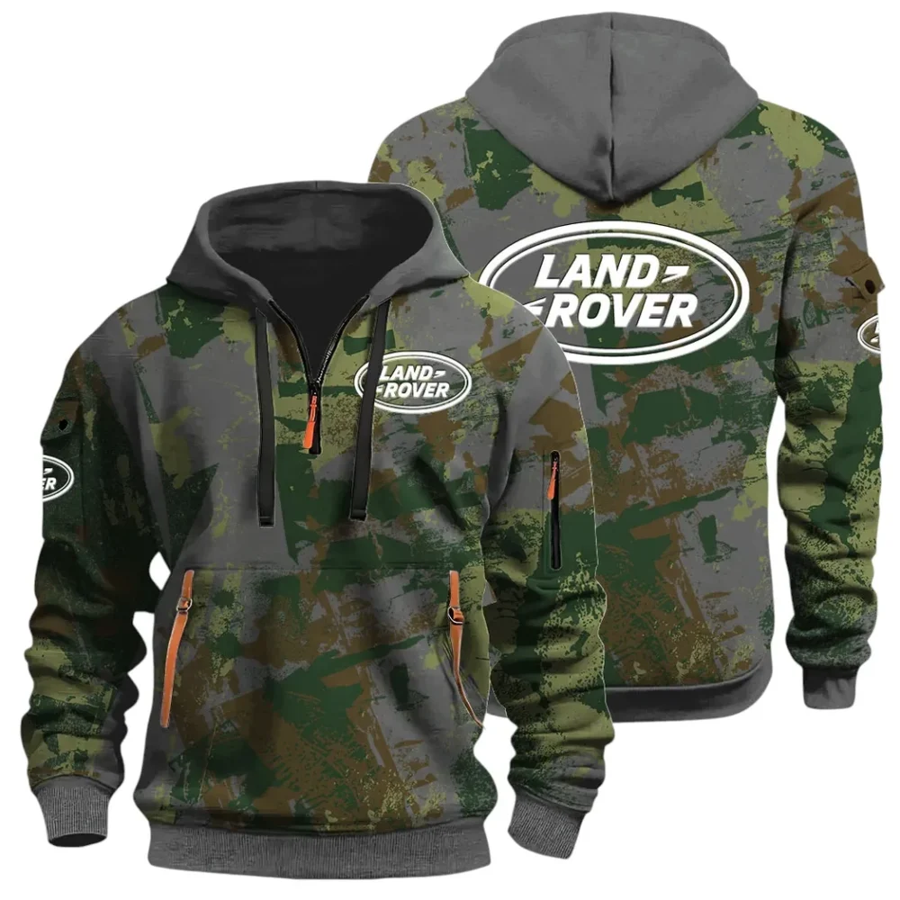 Premium Off-Road Ride Hoodie Half Zip 3D Print, Streetwear Casual Look Outfit CAR514 - Dark Gray