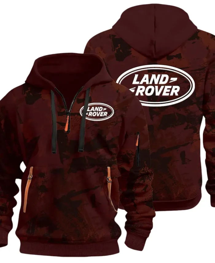 Premium Off-Road Ride Hoodie Half Zip 3D Print, Streetwear Casual Look Outfit CAR514 - Dark Red