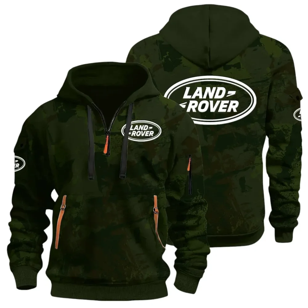 Premium Off-Road Ride Hoodie Half Zip 3D Print, Streetwear Casual Look Outfit CAR514 - Green