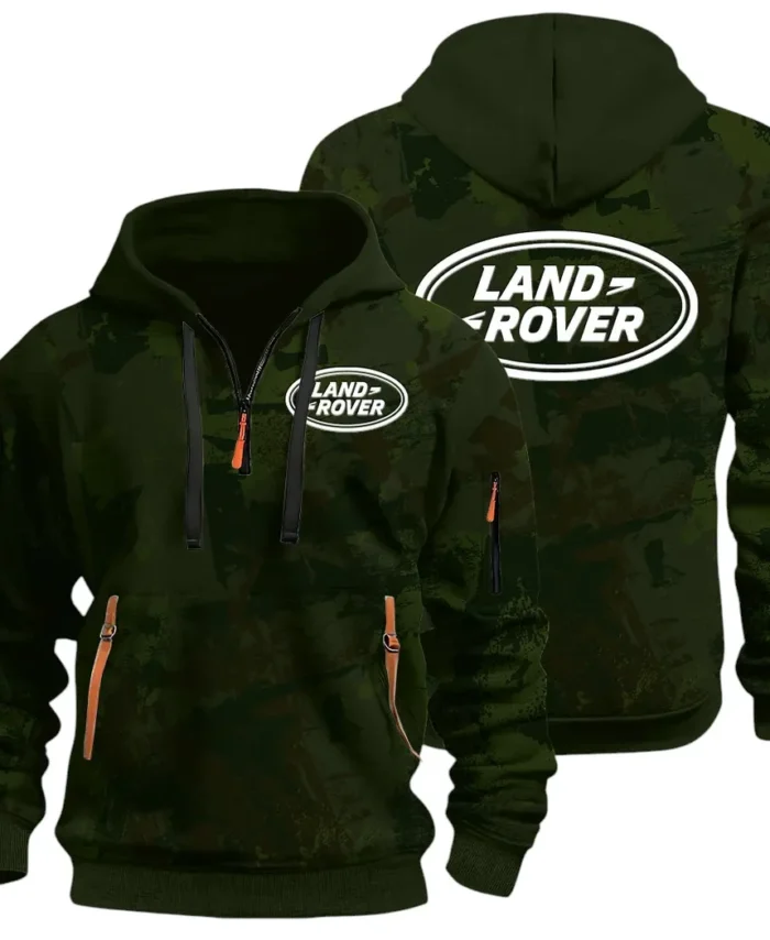 Premium Off-Road Ride Hoodie Half Zip 3D Print, Streetwear Casual Look Outfit CAR514 - Green