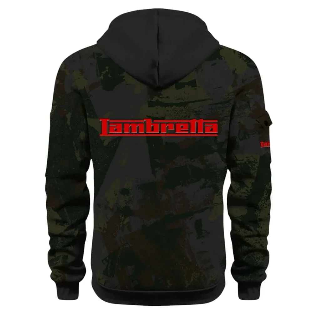 Classic Gear Hoodie Half Zip 3D Print, Rugged Casual Hoodie CAR514 - Black - Image 3