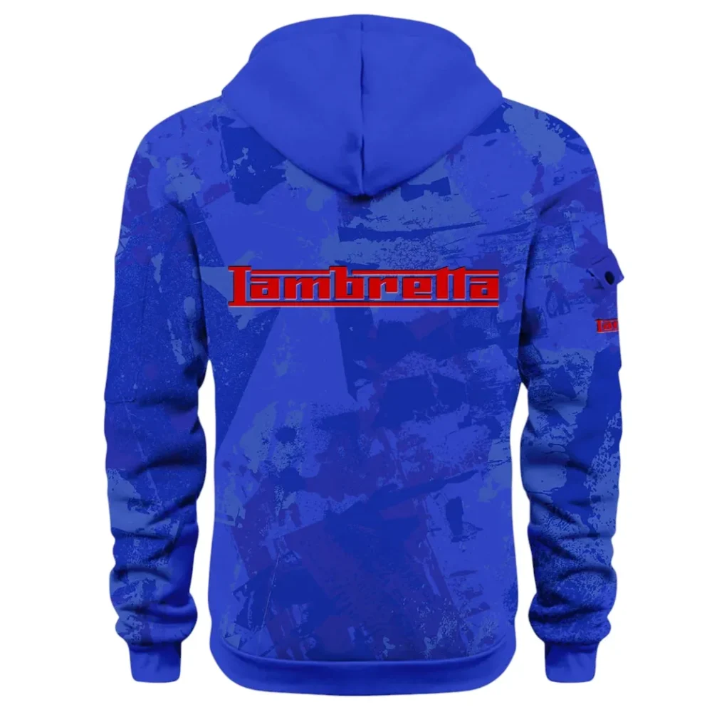 Classic Gear Hoodie Half Zip 3D Print, Rugged Casual Hoodie CAR514 - Blue - Image 3