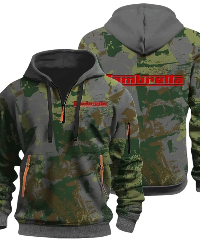 Classic Gear Hoodie Half Zip 3D Print, Rugged Casual Hoodie CAR514 - Dark Gray