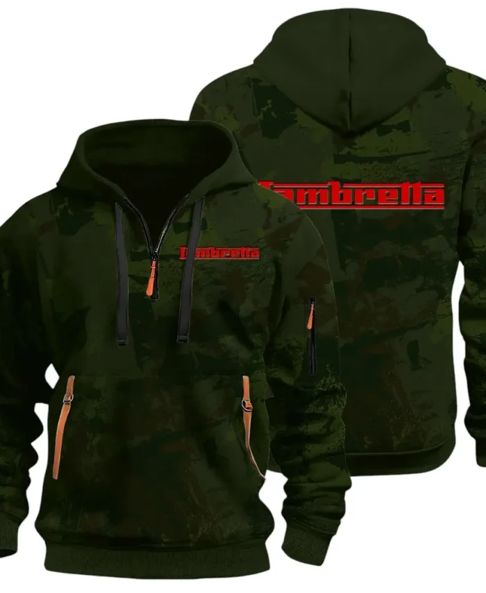 Classic Gear Hoodie Half Zip 3D Print, Rugged Casual Hoodie CAR514 - Green