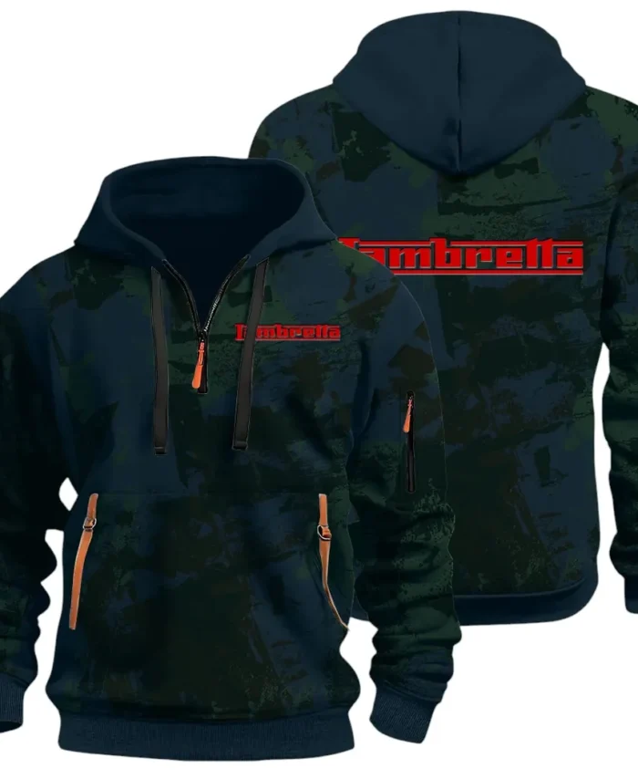 Classic Gear Hoodie Half Zip 3D Print, Rugged Casual Hoodie CAR514 - Navy