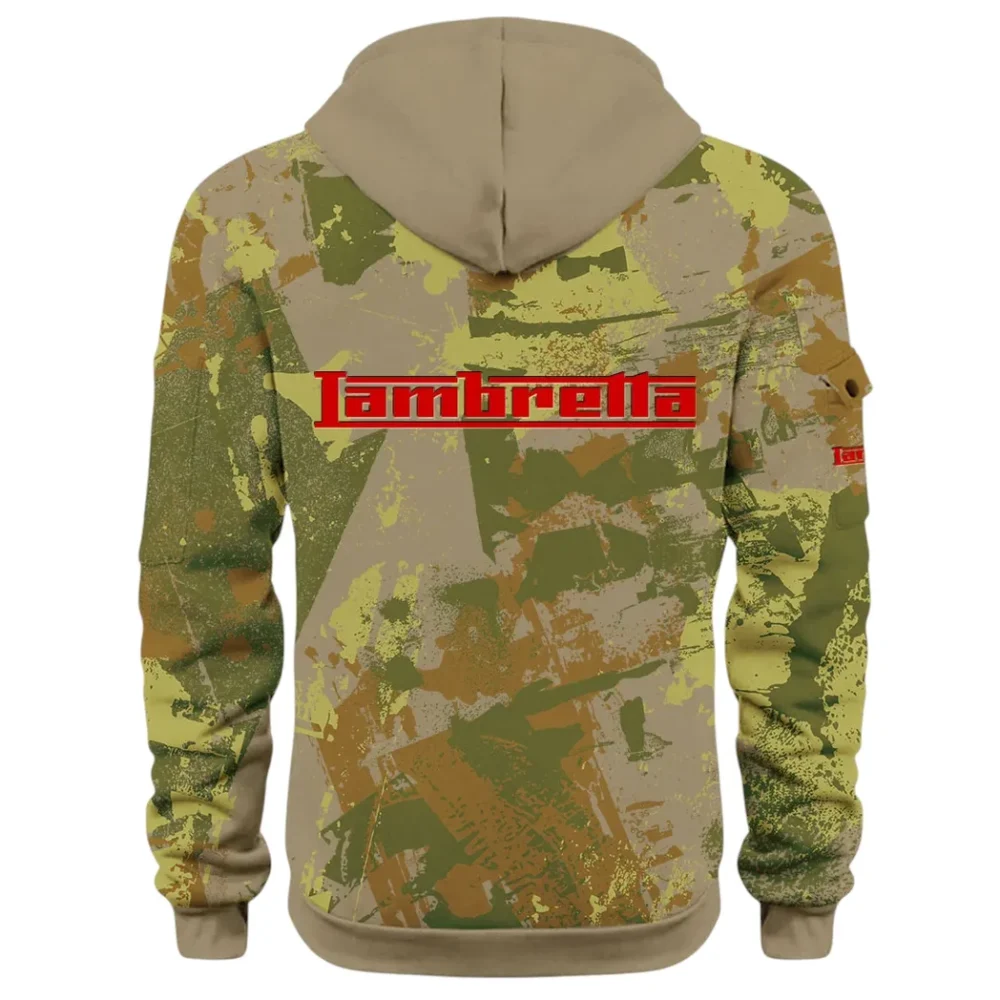 Classic Gear Hoodie Half Zip 3D Print, Rugged Casual Hoodie CAR514 - Khaki - Image 3