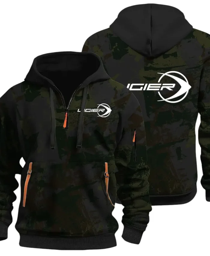 Racing Vibe Hoodie Half Zip 3D Print, Streetwear Casual Look Outfit CAR514 - Black