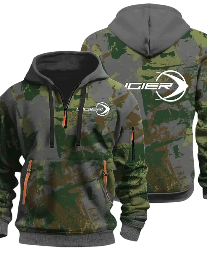 Racing Vibe Hoodie Half Zip 3D Print, Streetwear Casual Look Outfit CAR514 - Dark Gray