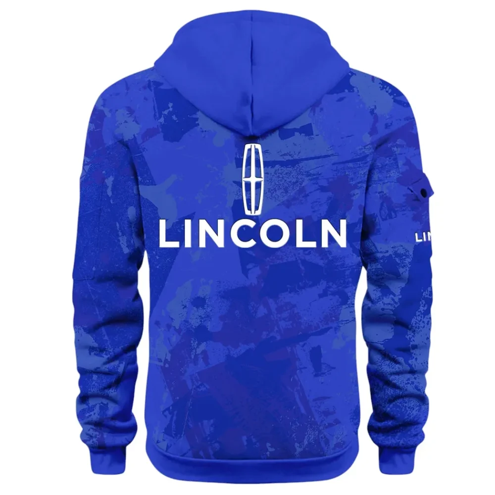 Stylish Crossover Hoodie Half Zip 3D Print, Urban Casual Comfort Hoodie CAR514 - Blue - Image 3
