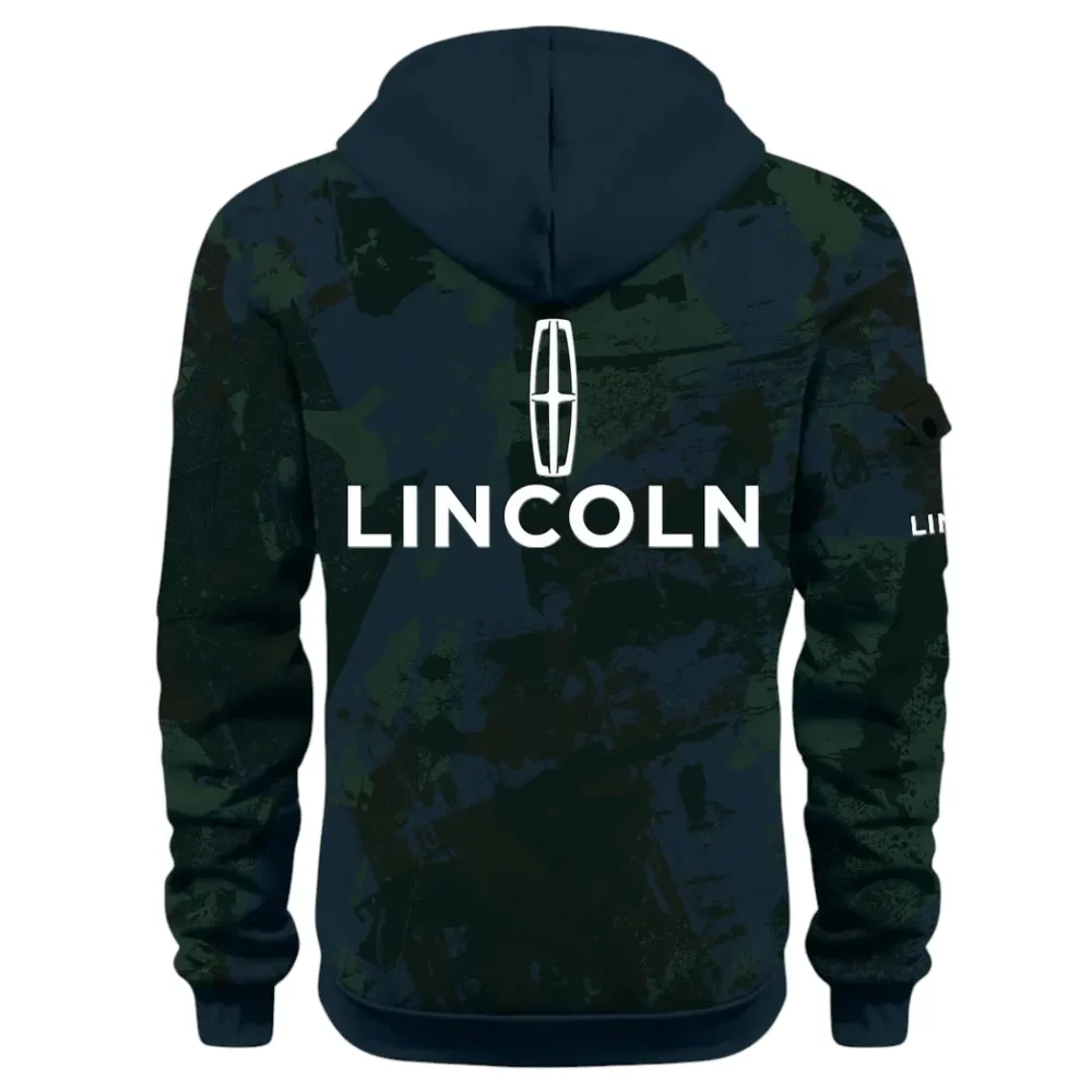 Stylish Crossover Hoodie Half Zip 3D Print, Urban Casual Comfort Hoodie CAR514 - Navy - Image 3