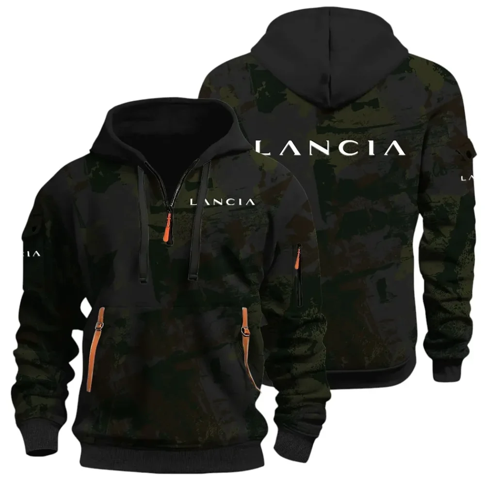Vintage Legend Hoodie Half Zip 3D Print, Street-Ready Casual Hoodie CAR514 - Black