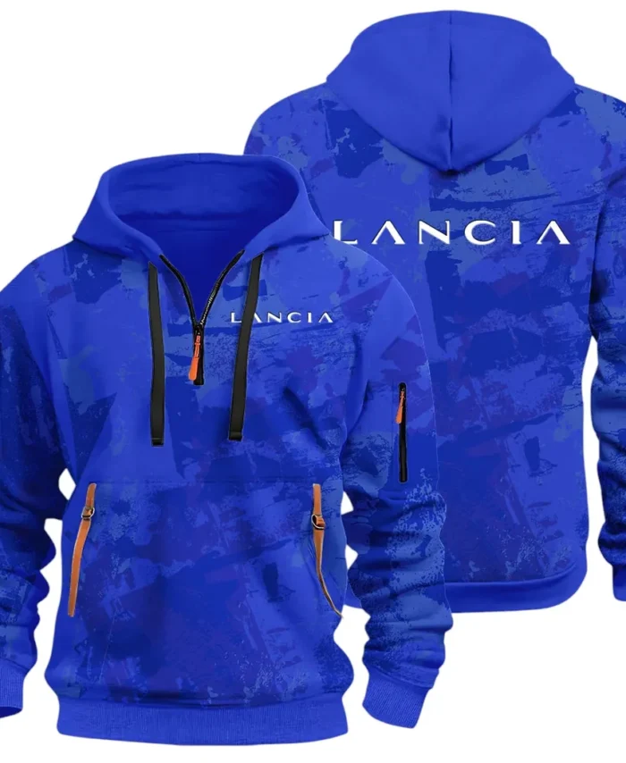 Vintage Legend Hoodie Half Zip 3D Print, Street-Ready Casual Hoodie CAR514 - Blue
