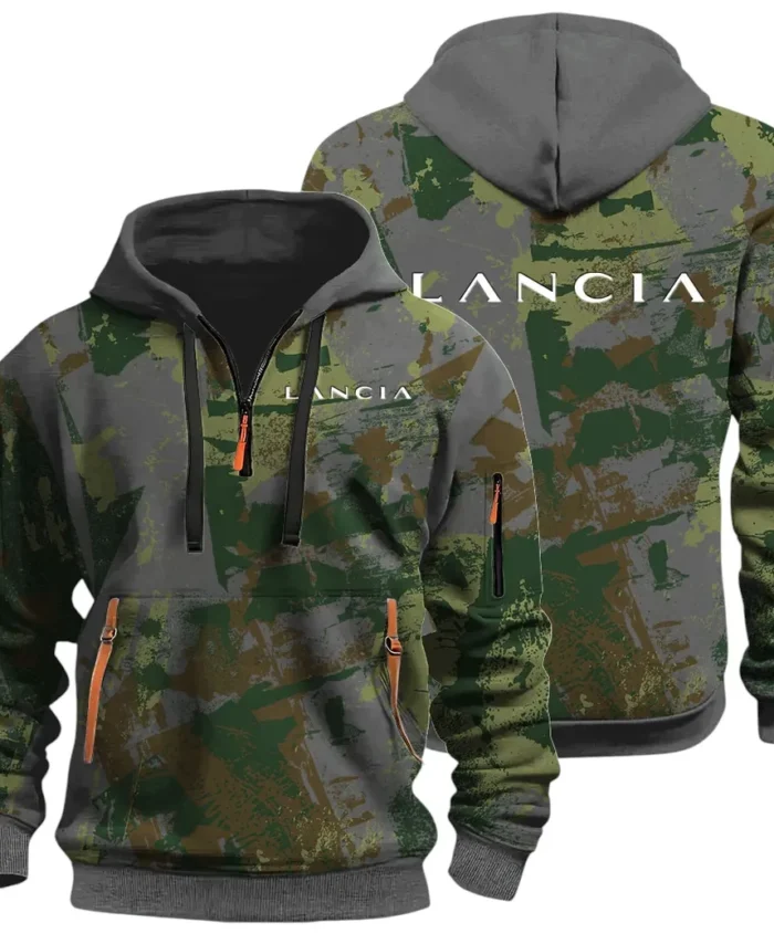 Vintage Legend Hoodie Half Zip 3D Print, Street-Ready Casual Hoodie CAR514 - Dark Gray