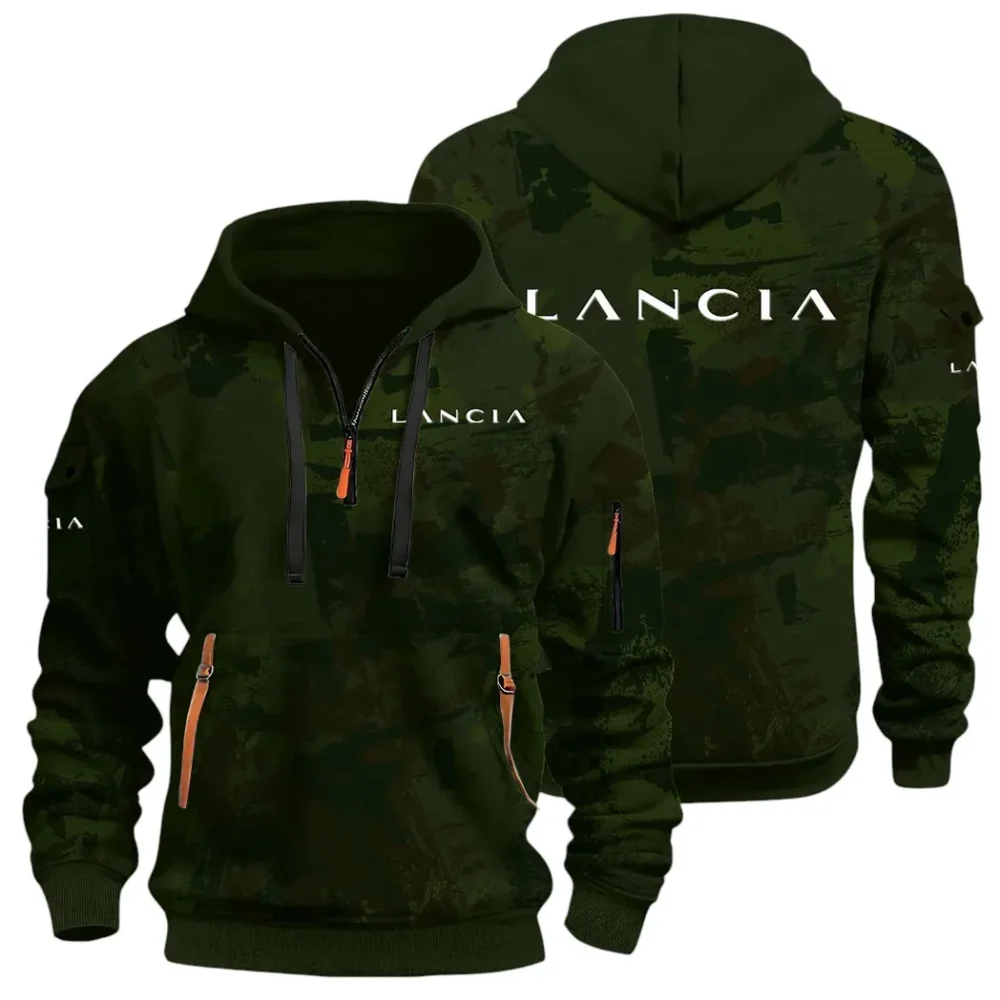 Vintage Legend Hoodie Half Zip 3D Print, Street-Ready Casual Hoodie CAR514 - Green