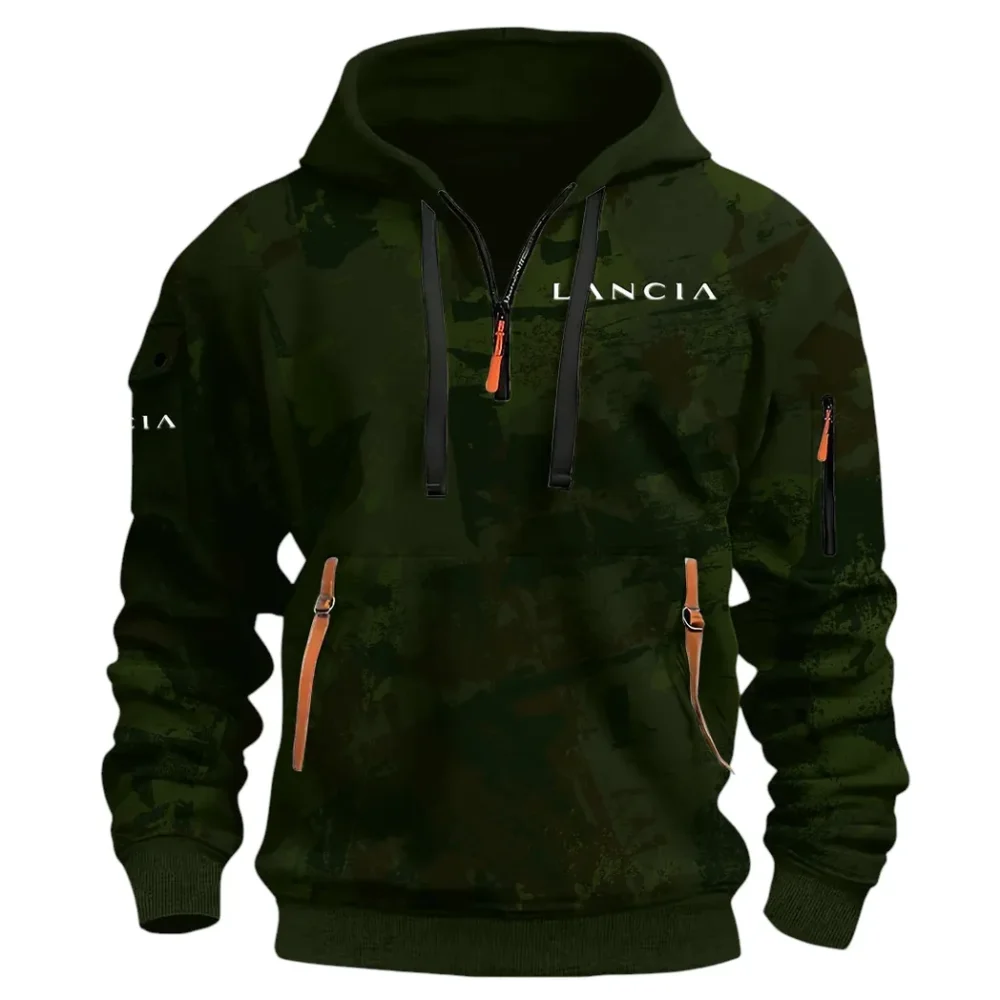Vintage Legend Hoodie Half Zip 3D Print, Street-Ready Casual Hoodie CAR514 - Green - Image 2
