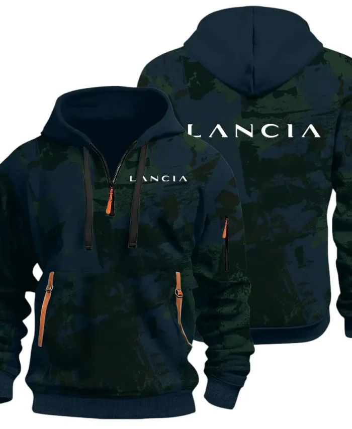 Vintage Legend Hoodie Half Zip 3D Print, Street-Ready Casual Hoodie CAR514 - Navy