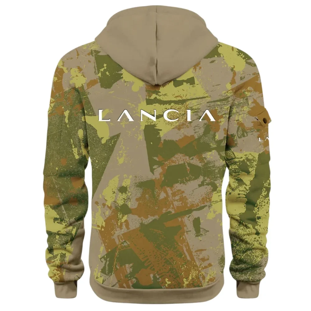 Vintage Legend Hoodie Half Zip 3D Print, Street-Ready Casual Hoodie CAR514 - Khaki - Image 3