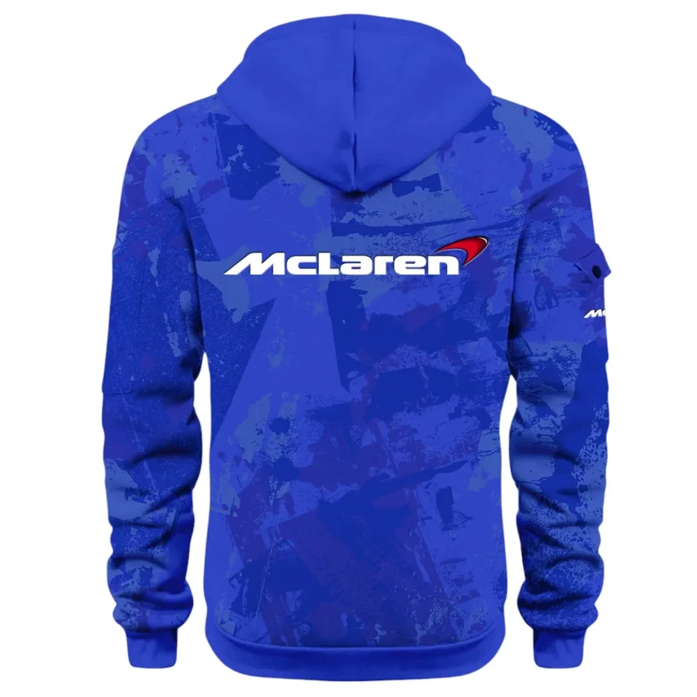 Racing Icon Hoodie Half Zip 3D Print, Rugged Casual Hoodie CAR514 - Blue - Image 3