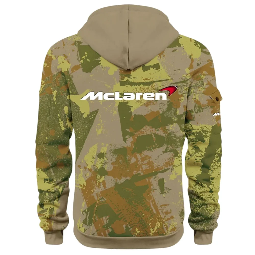 Racing Icon Hoodie Half Zip 3D Print, Rugged Casual Hoodie CAR514 - Khaki - Image 3
