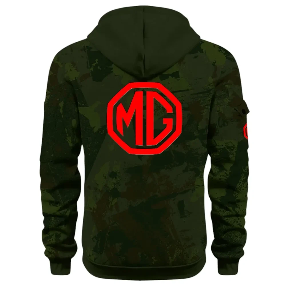 Iconic British Ride Hoodie Half Zip 3D Print, Sporty Urban Comfort Hoodie CAR514 - Green - Image 3