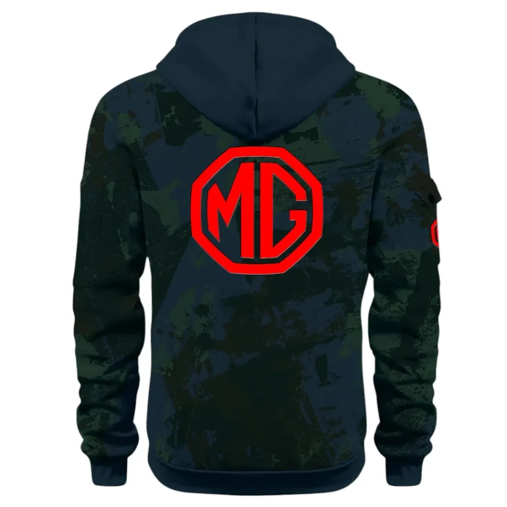 Iconic British Ride Hoodie Half Zip 3D Print, Sporty Urban Comfort Hoodie CAR514 - Navy - Image 3