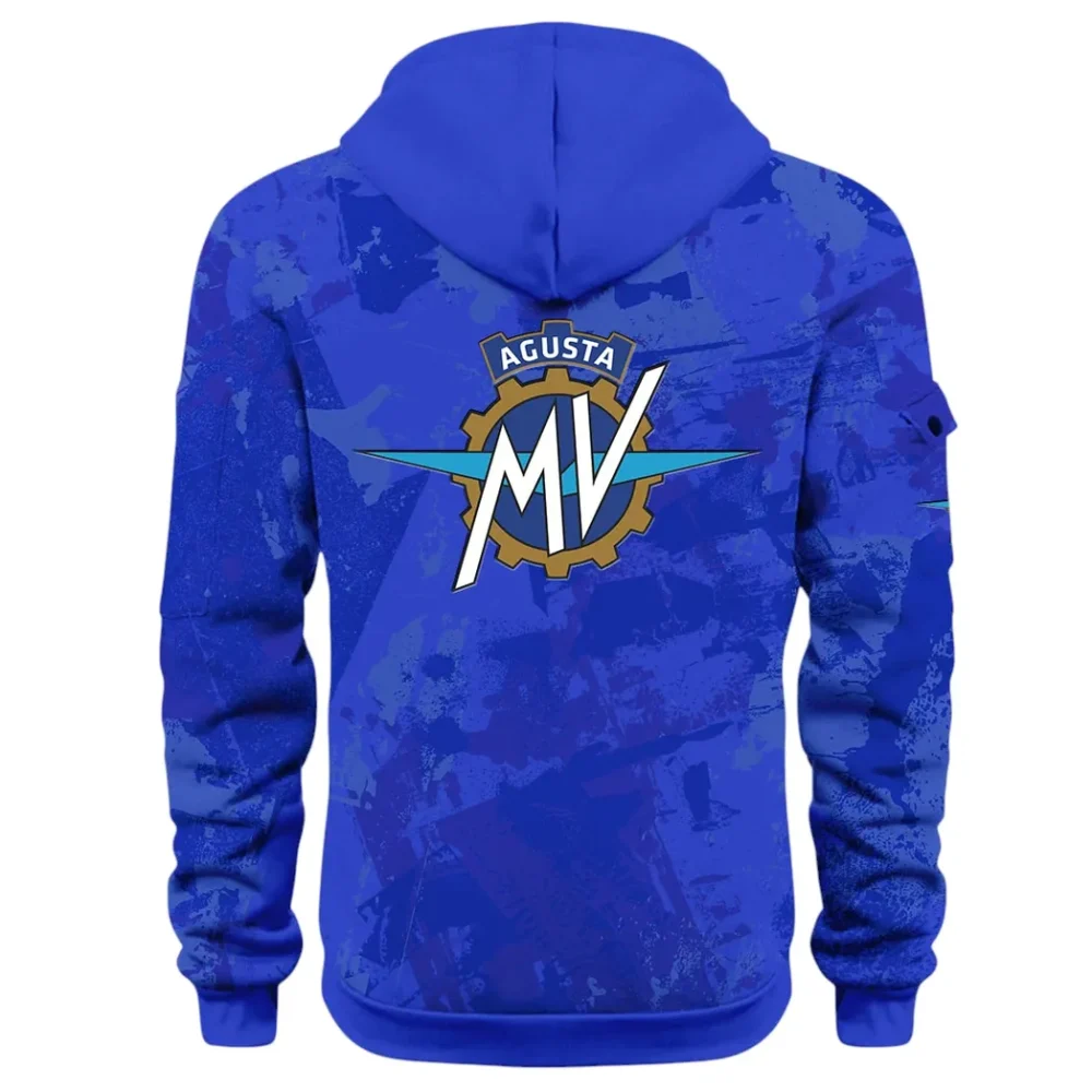 Exotic Motorcycle Hoodie Half Zip 3D Print, Sporty Everyday Wear Hoodie CAR514 - Blue - Image 3