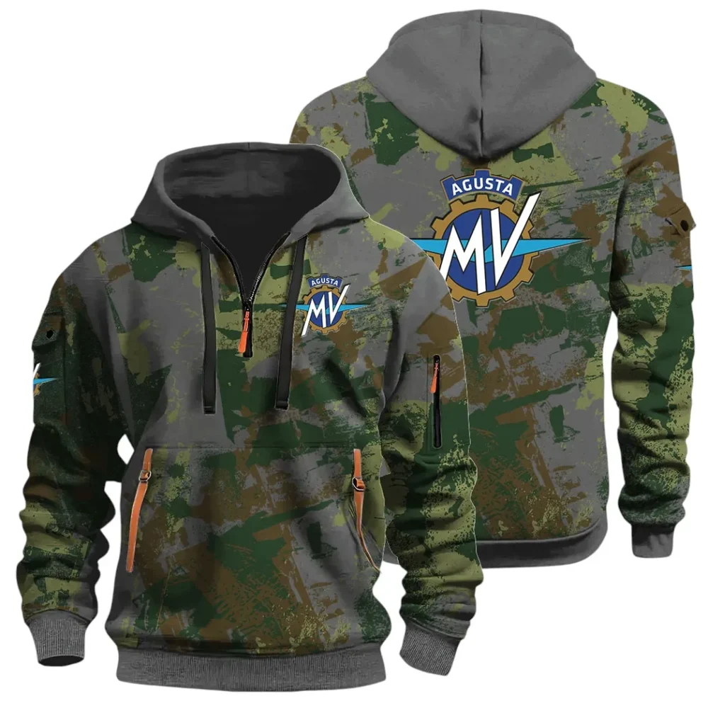 Exotic Motorcycle Hoodie Half Zip 3D Print, Sporty Everyday Wear Hoodie CAR514 - Dark Gray
