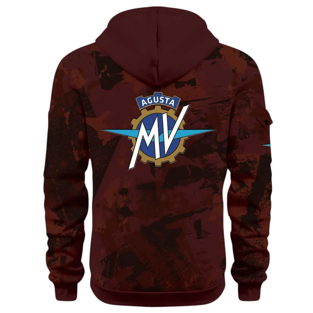 Exotic Motorcycle Hoodie Half Zip 3D Print, Sporty Everyday Wear Hoodie CAR514 - Dark Red - Image 3