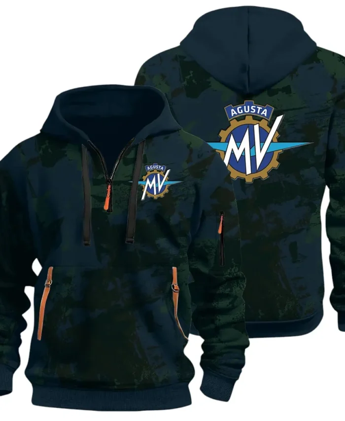 Exotic Motorcycle Hoodie Half Zip 3D Print, Sporty Everyday Wear Hoodie CAR514 - Navy